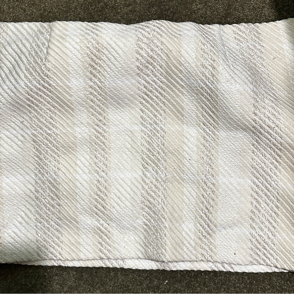 H&M Cream and White Textured Fabric